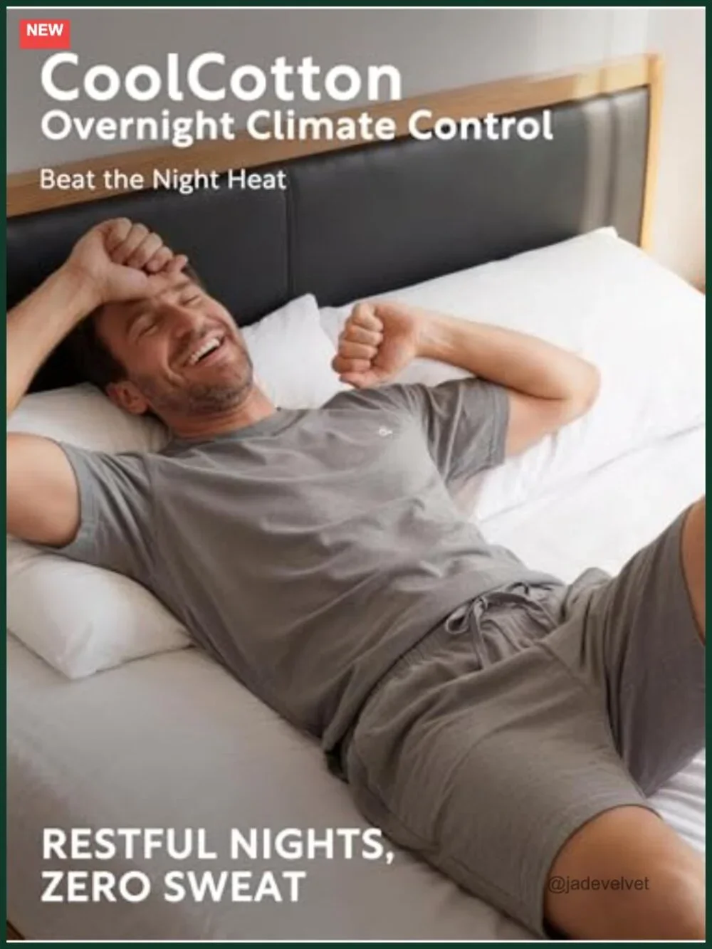 Men's Cooling Pajama Set Short Sleeve Loungewear Sleepwear Set
